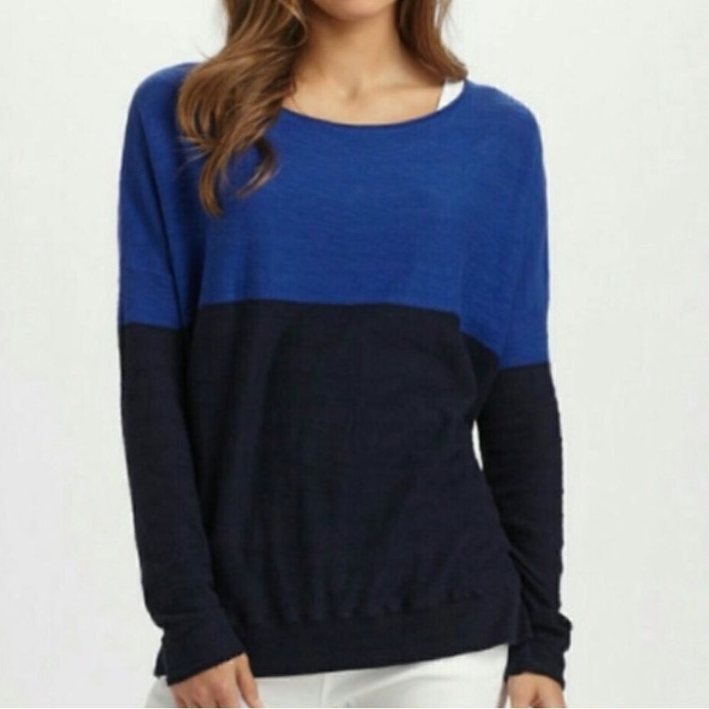 Vince Colorblock Long Sleeve Sweater Size Small